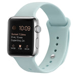 矽膠替換錶帶，適用於Apple Watch Series 7 41mm / 6 & SE & 5 & 4 40mm / 3 & 2 & 1 38mm，7 45mm / 6 & SE & 5 & 4 44mm / 3 & 2 & 1 42mm