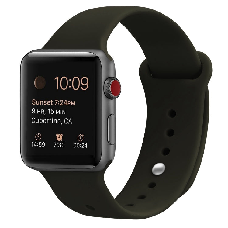 矽膠替換錶帶，適用於Apple Watch Series 7 41mm / 6 & SE & 5 & 4 40mm / 3 & 2 & 1 38mm，7 45mm / 6 & SE & 5 & 4 44mm / 3 & 2 & 1 42mm
