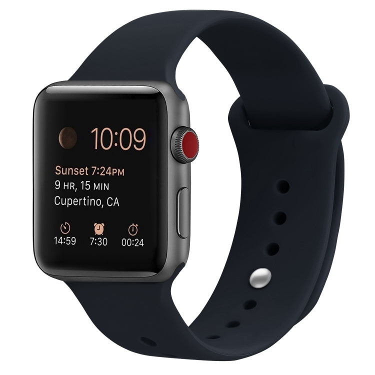 矽膠替換錶帶，適用於Apple Watch Series 7 41mm / 6 & SE & 5 & 4 40mm / 3 & 2 & 1 38mm，7 45mm / 6 & SE & 5 & 4 44mm / 3 & 2 & 1 42mm