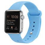 矽膠替換錶帶，適用於Apple Watch Series 7 41mm / 6 & SE & 5 & 4 40mm / 3 & 2 & 1 38mm，7 45mm / 6 & SE & 5 & 4 44mm / 3 & 2 & 1 42mm