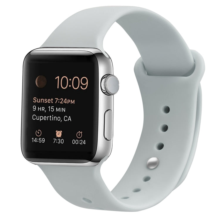 矽膠替換錶帶，適用於Apple Watch Series 7 41mm / 6 & SE & 5 & 4 40mm / 3 & 2 & 1 38mm，7 45mm / 6 & SE & 5 & 4 44mm / 3 & 2 & 1 42mm