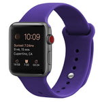 矽膠替換錶帶，適用於Apple Watch Series 7 41mm / 6 & SE & 5 & 4 40mm / 3 & 2 & 1 38mm，7 45mm / 6 & SE & 5 & 4 44mm / 3 & 2 & 1 42mm