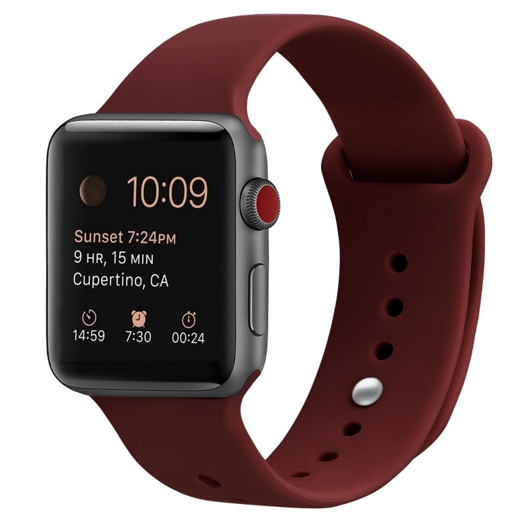 矽膠替換錶帶，適用於Apple Watch Series 7 41mm / 6 & SE & 5 & 4 40mm / 3 & 2 & 1 38mm，7 45mm / 6 & SE & 5 & 4 44mm / 3 & 2 & 1 42mm