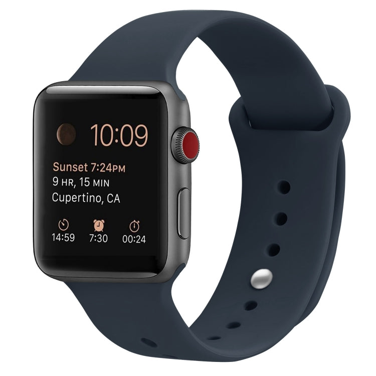 矽膠替換錶帶，適用於Apple Watch Series 7 41mm / 6 & SE & 5 & 4 40mm / 3 & 2 & 1 38mm，7 45mm / 6 & SE & 5 & 4 44mm / 3 & 2 & 1 42mm