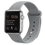 矽膠替換錶帶，適用於Apple Watch Series 7 41mm / 6 & SE & 5 & 4 40mm / 3 & 2 & 1 38mm，7 45mm / 6 & SE & 5 & 4 44mm / 3 & 2 & 1 42mm