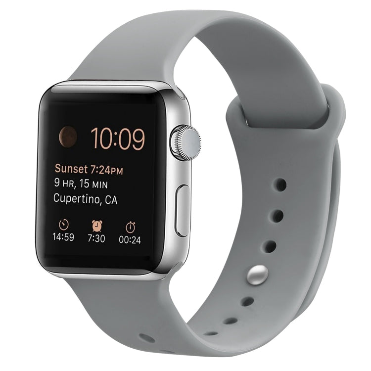 矽膠替換錶帶，適用於Apple Watch Series 7 41mm / 6 & SE & 5 & 4 40mm / 3 & 2 & 1 38mm，7 45mm / 6 & SE & 5 & 4 44mm / 3 & 2 & 1 42mm