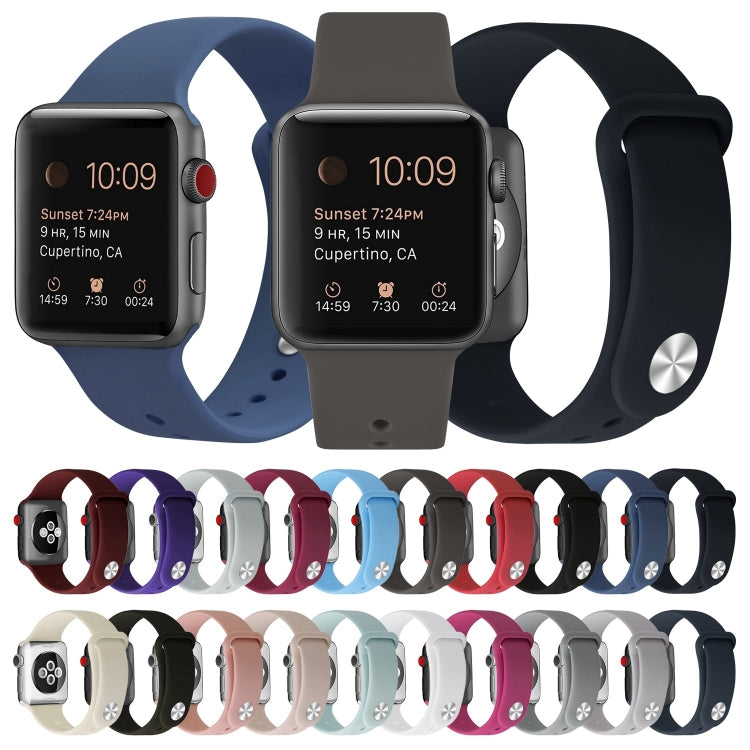 矽膠替換錶帶，適用於Apple Watch Series 7 41mm / 6 & SE & 5 & 4 40mm / 3 & 2 & 1 38mm，7 45mm / 6 & SE & 5 & 4 44mm / 3 & 2 & 1 42mm