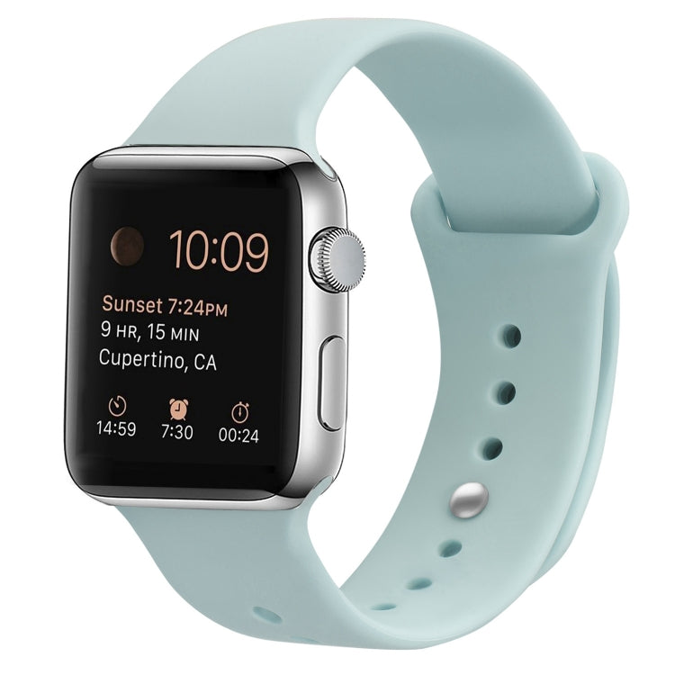 矽膠替換錶帶，適用於Apple Watch Series 7 41mm / 6 & SE & 5 & 4 40mm / 3 & 2 & 1 38mm，7 45mm / 6 & SE & 5 & 4 44mm / 3 & 2 & 1 42mm