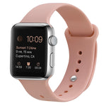 矽膠替換錶帶，適用於Apple Watch Series 7 41mm / 6 & SE & 5 & 4 40mm / 3 & 2 & 1 38mm，7 45mm / 6 & SE & 5 & 4 44mm / 3 & 2 & 1 42mm