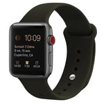 矽膠替換錶帶，適用於Apple Watch Series 7 41mm / 6 & SE & 5 & 4 40mm / 3 & 2 & 1 38mm，7 45mm / 6 & SE & 5 & 4 44mm / 3 & 2 & 1 42mm