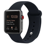 矽膠替換錶帶，適用於Apple Watch Series 7 41mm / 6 & SE & 5 & 4 40mm / 3 & 2 & 1 38mm，7 45mm / 6 & SE & 5 & 4 44mm / 3 & 2 & 1 42mm