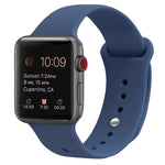 矽膠替換錶帶，適用於Apple Watch Series 7 41mm / 6 & SE & 5 & 4 40mm / 3 & 2 & 1 38mm，7 45mm / 6 & SE & 5 & 4 44mm / 3 & 2 & 1 42mm