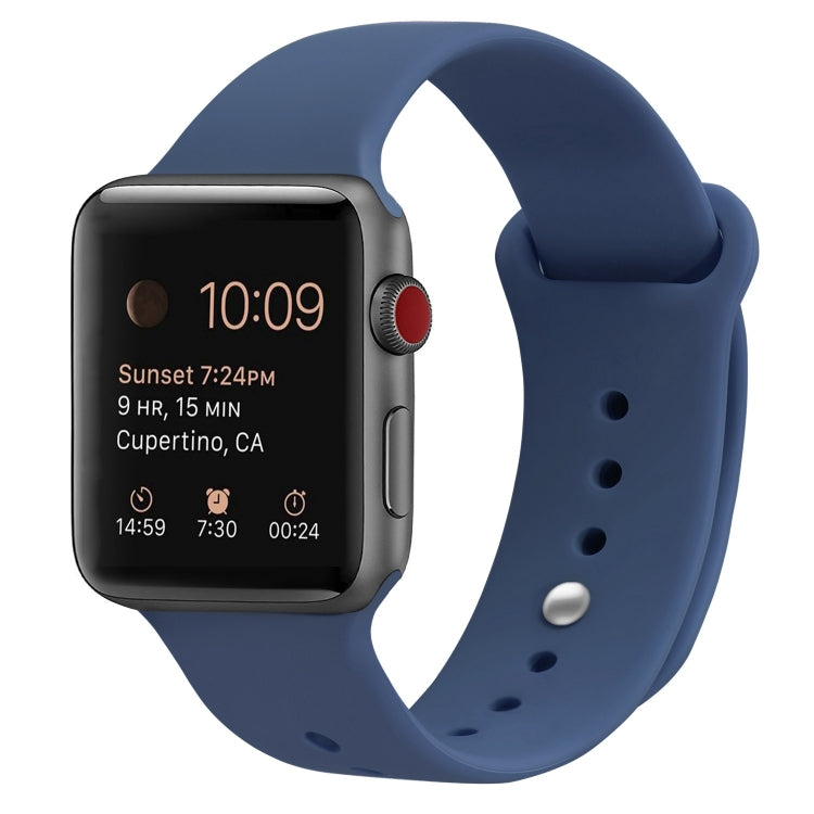 矽膠替換錶帶，適用於Apple Watch Series 7 41mm / 6 & SE & 5 & 4 40mm / 3 & 2 & 1 38mm，7 45mm / 6 & SE & 5 & 4 44mm / 3 & 2 & 1 42mm