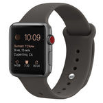 矽膠替換錶帶，適用於Apple Watch Series 7 41mm / 6 & SE & 5 & 4 40mm / 3 & 2 & 1 38mm，7 45mm / 6 & SE & 5 & 4 44mm / 3 & 2 & 1 42mm
