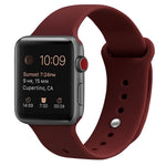 矽膠替換錶帶，適用於Apple Watch Series 7 41mm / 6 & SE & 5 & 4 40mm / 3 & 2 & 1 38mm，7 45mm / 6 & SE & 5 & 4 44mm / 3 & 2 & 1 42mm
