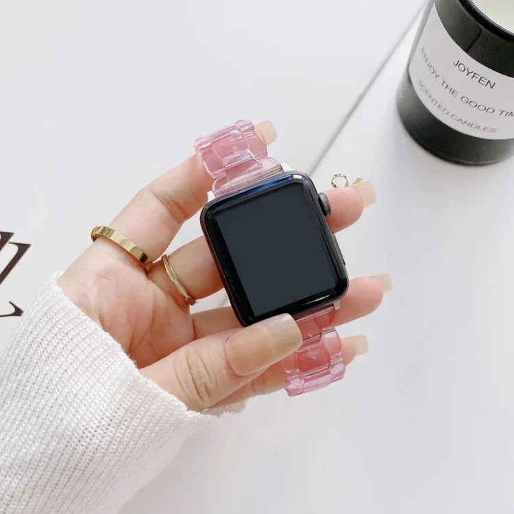樹脂替換錶帶，適用於 Apple Watch Series，7 41mm / 6 & SE & 5 & 4 40mm / 3 & 2 & 1 38mm，7 45mm / 6 & SE & 5 & 4 44mm / 3 & 2 & 1 42mm