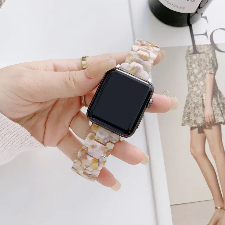 樹脂替換錶帶，適用於 Apple Watch Series，7 41mm / 6 & SE & 5 & 4 40mm / 3 & 2 & 1 38mm，7 45mm / 6 & SE & 5 & 4 44mm / 3 & 2 & 1 42mm