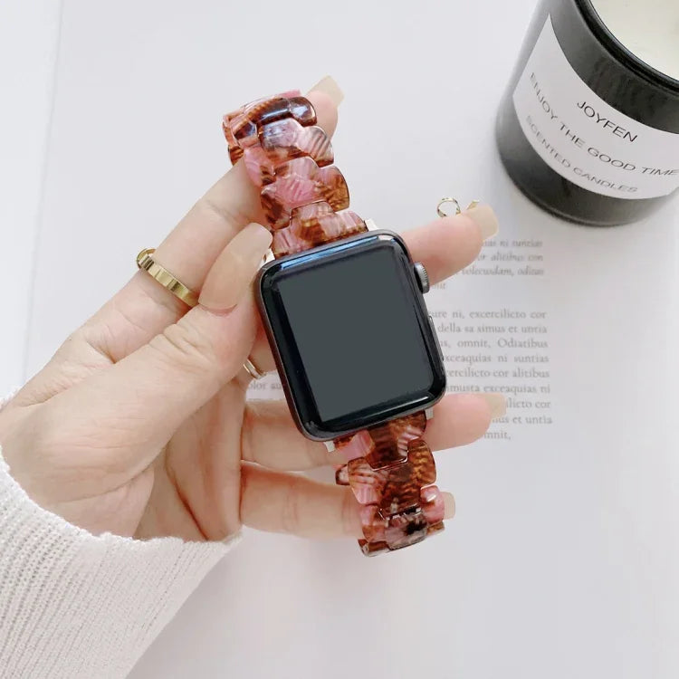 樹脂替換錶帶，適用於 Apple Watch Series，7 41mm / 6 & SE & 5 & 4 40mm / 3 & 2 & 1 38mm，7 45mm / 6 & SE & 5 & 4 44mm / 3 & 2 & 1 42mm