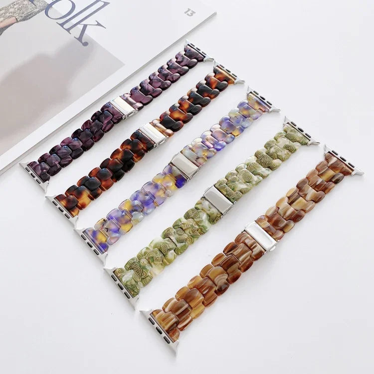 樹脂替換錶帶，適用於 Apple Watch Series，7 41mm / 6 & SE & 5 & 4 40mm / 3 & 2 & 1 38mm，7 45mm / 6 & SE & 5 & 4 44mm / 3 & 2 & 1 42mm