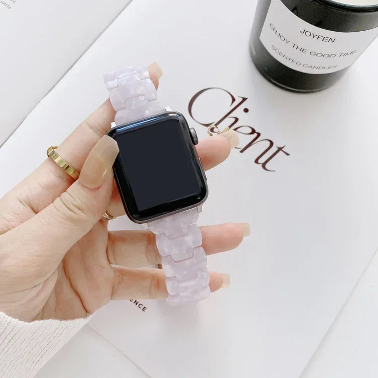 樹脂替換錶帶，適用於 Apple Watch Series，7 41mm / 6 & SE & 5 & 4 40mm / 3 & 2 & 1 38mm，7 45mm / 6 & SE & 5 & 4 44mm / 3 & 2 & 1 42mm