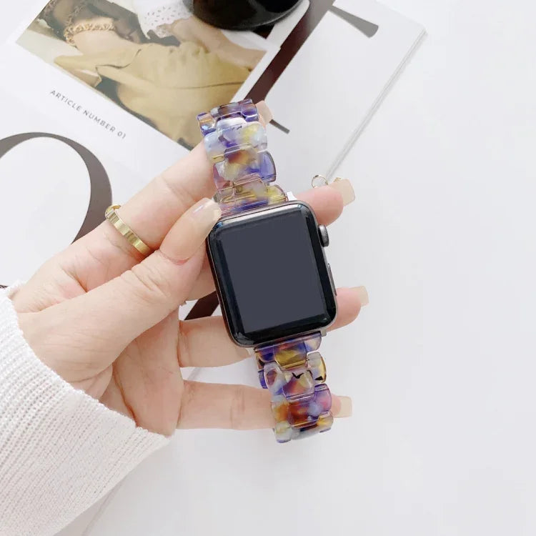 樹脂替換錶帶，適用於 Apple Watch Series，7 41mm / 6 & SE & 5 & 4 40mm / 3 & 2 & 1 38mm，7 45mm / 6 & SE & 5 & 4 44mm / 3 & 2 & 1 42mm
