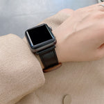 8字形扣復古皮革替換錶帶，適用於 Apple Watch 系列，7 41mm / 6 & SE & 5 & 4 40mm / 3 & 2 & 1 38mm，7 45mm / 6 & SE & 5 & 4 44mm / 3 & 2 & 1 42mm