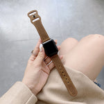 8字形扣復古皮革替換錶帶，適用於 Apple Watch 系列，7 41mm / 6 & SE & 5 & 4 40mm / 3 & 2 & 1 38mm，7 45mm / 6 & SE & 5 & 4 44mm / 3 & 2 & 1 42mm