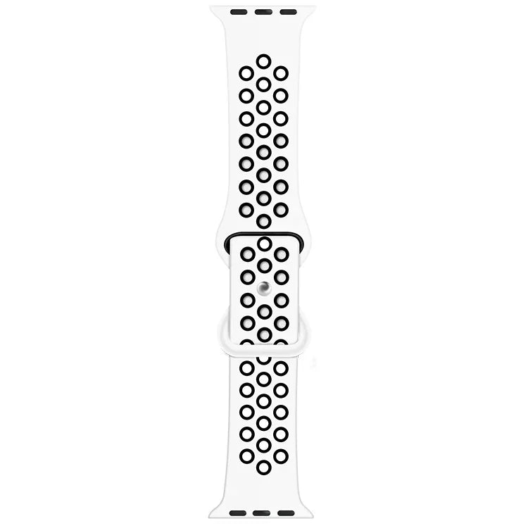 蝴蝶扣雙色液態矽膠替換錶帶，適用於 Apple Watch 系列，7 41mm / 6 & SE & 5 & 4 40mm / 3 & 2 & 1 38mm，7 45mm / 6 & SE & 5 & 4 44mm / 3 & 2 & 1 42mm