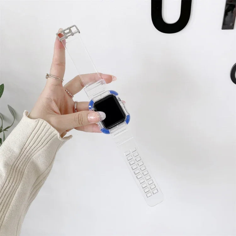 一體化色彩對比替換錶帶，適用於 Apple Watch 系列，7 41mm / 6 & SE & 5 & 4 40mm / 3 & 2 & 1 38mm，7 45mm / 6 & SE & 5 & 4 44mm / 3 & 2 & 1 42mm