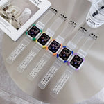 一體化色彩對比替換錶帶，適用於 Apple Watch 系列，7 41mm / 6 & SE & 5 & 4 40mm / 3 & 2 & 1 38mm，7 45mm / 6 & SE & 5 & 4 44mm / 3 & 2 & 1 42mm