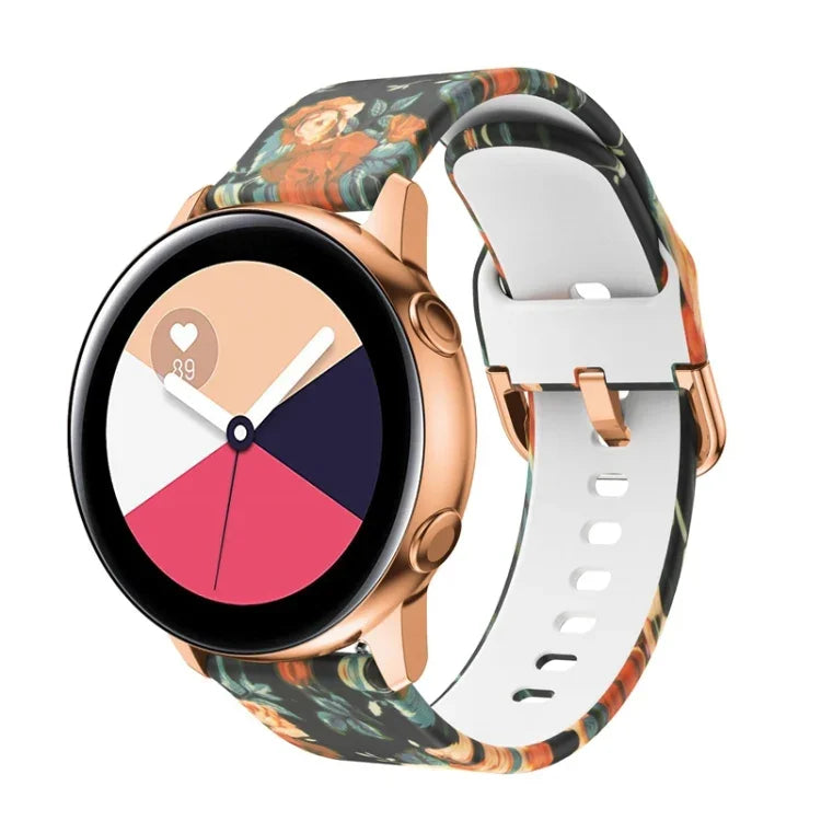 矽膠印刷替換錶帶，適用於 Samsung Galaxy Watch 42mm