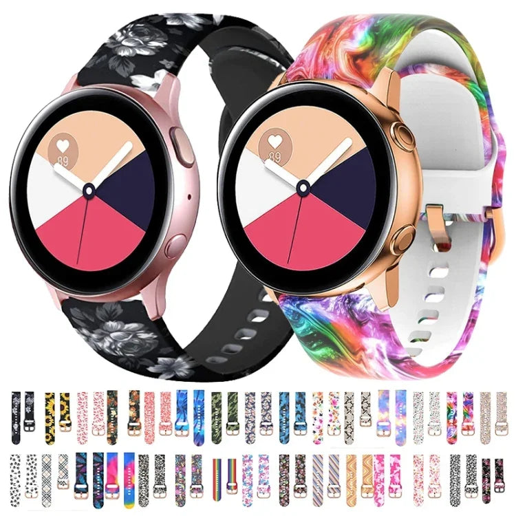 矽膠印刷替換錶帶，適用於 Samsung Galaxy Watch 42mm