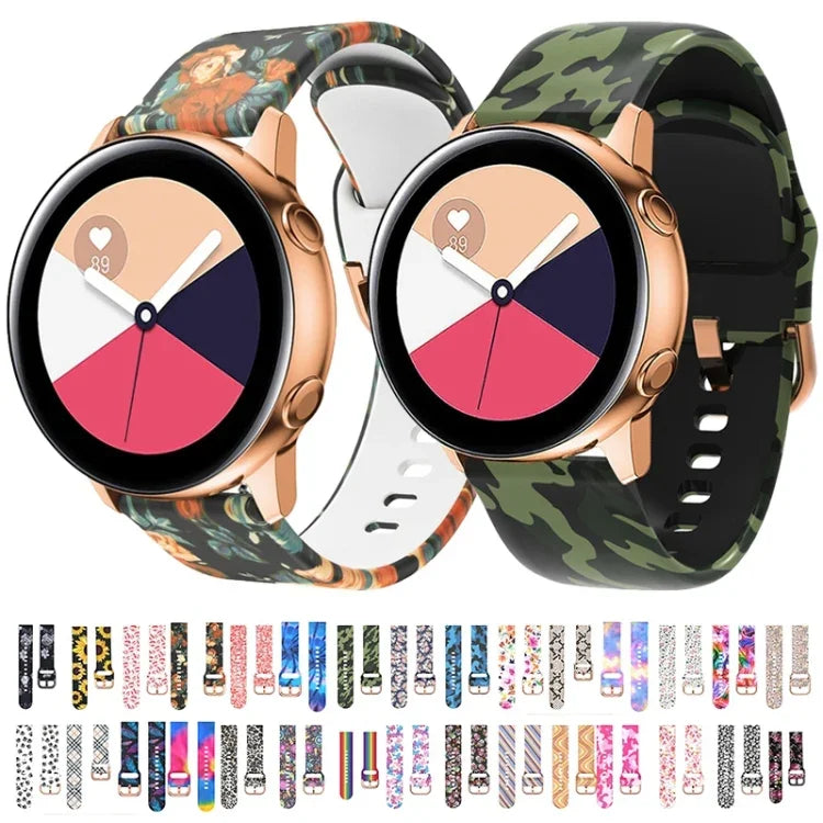矽膠印刷替換錶帶，適用於 Samsung Galaxy Watch 46mm