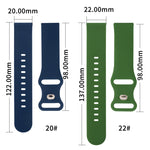 8扣矽膠替換錶帶，適用於 Samsung Galaxy Watch 3 41mm，適用於 Samsung Galaxy Watch 3 45mm，適用於 Samsung Galaxy Watch 42mm，適用於 Samsung Galaxy Watch 46mm