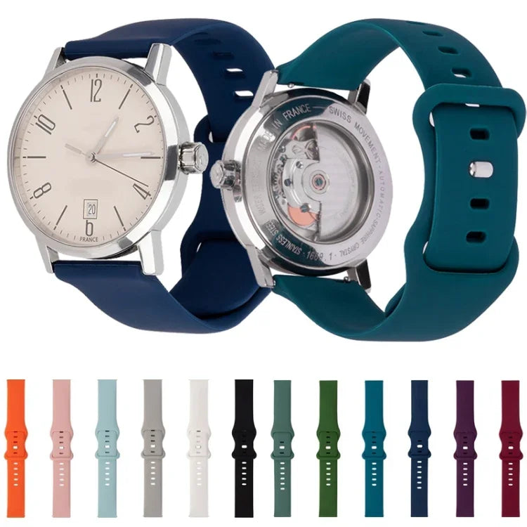 8 鈕扣矽膠替換錶帶，適用於 Amazfit 運動手錶／運動手錶 2S，適用於 Garmin Vivoactive 3