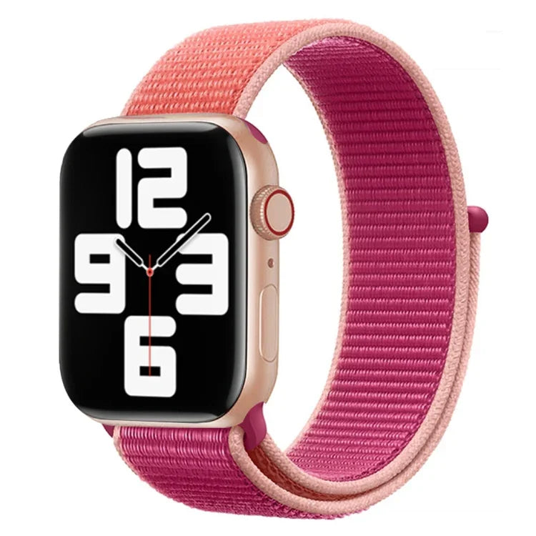 配色尼龍錶帶，適用於 Apple Watch Series 7 41mm / 6 & SE & 5 & 4 40mm / 3 & 2 & 1 38mm，適用於 Apple Watch Series 8&7 41mm / SE 2&6&SE&5&4 40mm / 3&2&1 38mm，適用於 Apple Watch Series 7 45mm / 6 & SE & 5 & 4 44mm / 3 & 2 & 1 42mm