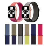 配色尼龍錶帶，適用於 Apple Watch Series 7 41mm / 6 & SE & 5 & 4 40mm / 3 & 2 & 1 38mm，適用於 Apple Watch Series 8&7 41mm / SE 2&6&SE&5&4 40mm / 3&2&1 38mm，適用於 Apple Watch Series 7 45mm / 6 & SE & 5 & 4 44mm / 3 & 2 & 1 42mm