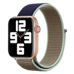 配色尼龍錶帶，適用於 Apple Watch Series 7 41mm / 6 & SE & 5 & 4 40mm / 3 & 2 & 1 38mm，適用於 Apple Watch Series 8&7 41mm / SE 2&6&SE&5&4 40mm / 3&2&1 38mm，適用於 Apple Watch Series 7 45mm / 6 & SE & 5 & 4 44mm / 3 & 2 & 1 42mm