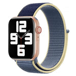 配色尼龍錶帶，適用於 Apple Watch Series 7 41mm / 6 & SE & 5 & 4 40mm / 3 & 2 & 1 38mm，適用於 Apple Watch Series 8&7 41mm / SE 2&6&SE&5&4 40mm / 3&2&1 38mm，適用於 Apple Watch Series 7 45mm / 6 & SE & 5 & 4 44mm / 3 & 2 & 1 42mm