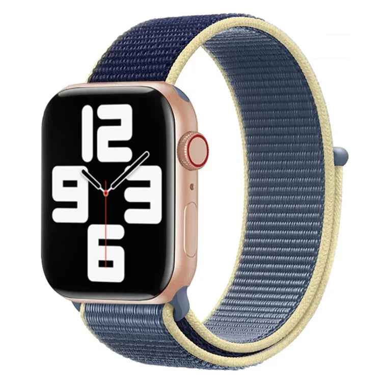 配色尼龍錶帶，適用於 Apple Watch Series 7 41mm / 6 & SE & 5 & 4 40mm / 3 & 2 & 1 38mm，適用於 Apple Watch Series 8&7 41mm / SE 2&6&SE&5&4 40mm / 3&2&1 38mm，適用於 Apple Watch Series 7 45mm / 6 & SE & 5 & 4 44mm / 3 & 2 & 1 42mm