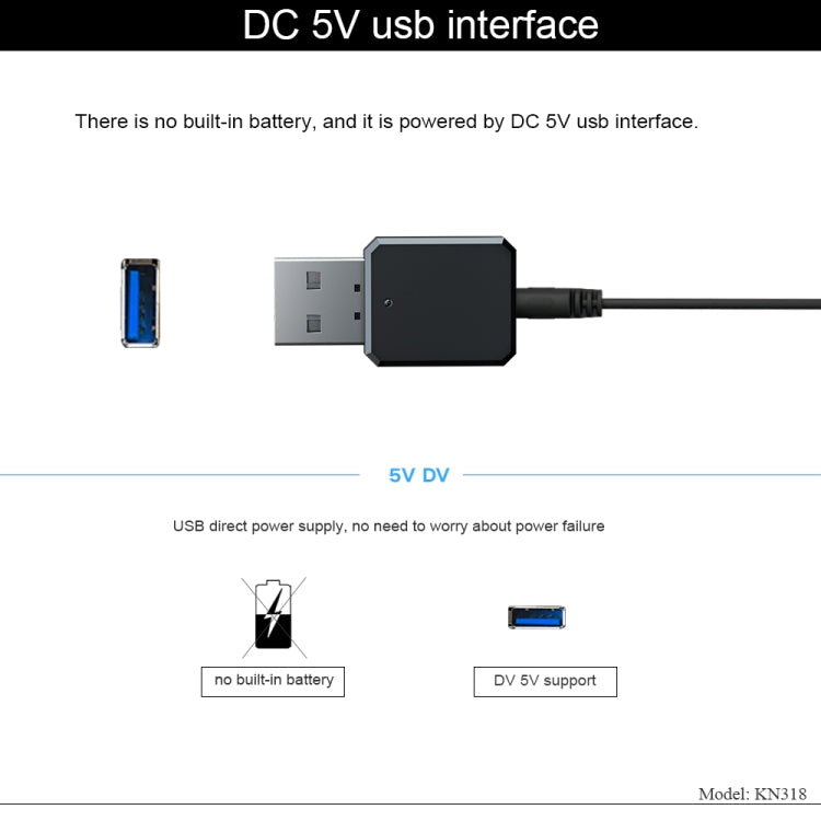 KN318 USB 藍牙5.1適配器音頻接收器, KN318