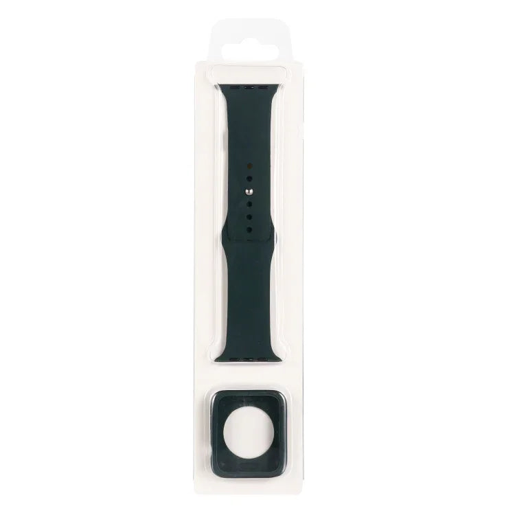 矽膠替換錶帶 + 錶殼保護套組，適用於 Apple Watch 系列 3 & 2 & 1 38mm，適用於 Apple Watch 系列 3 & 2 & 1 42mm