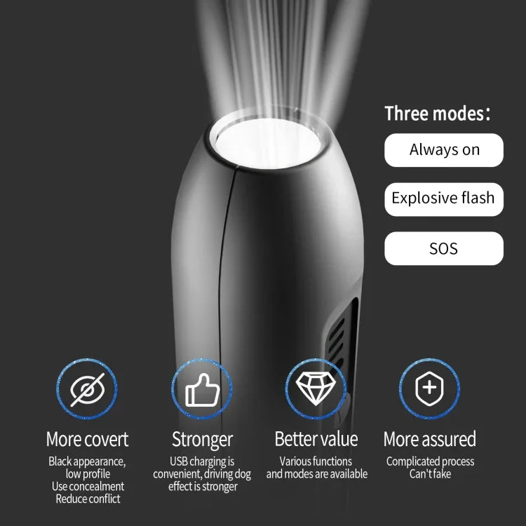 Tsattine N10 超聲波驅狗器，帶 LED 電量顯示和手電筒，N10