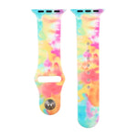 Silicone Painted Pattern Replacement Watchband For Apple Watch Series, 7 45mm / 6 & SE & 5 & 4 44mm / 3 & 2 & 1 42mm, 7 41mm / 6 & SE & 5 & 4 40mm / 3 & 2 & 1 38mm