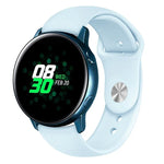 適用於 Galaxy Watch Active 2 智慧手錶純色矽膠手腕帶錶帶，L，S