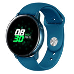 適用於 Galaxy Watch Active 2 智慧手錶純色矽膠手腕帶錶帶，L，S