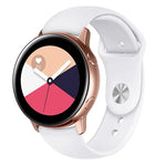適用於 Galaxy Watch Active 2 智慧手錶純色矽膠手腕帶錶帶，L，S
