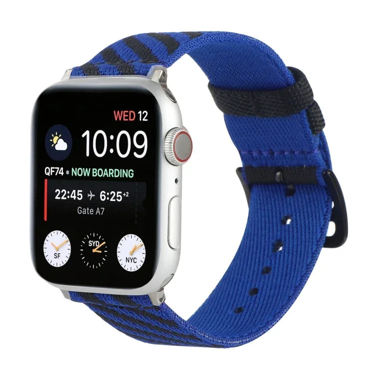 尼龍單圈替換錶帶，適用於 Apple Watch 系列，7 41mm / 6 & SE & 5 & 4 40mm / 3 & 2 & 1 38mm，7 45mm / 6 & SE & 5 & 4 44mm / 3 & 2 & 1 42mm