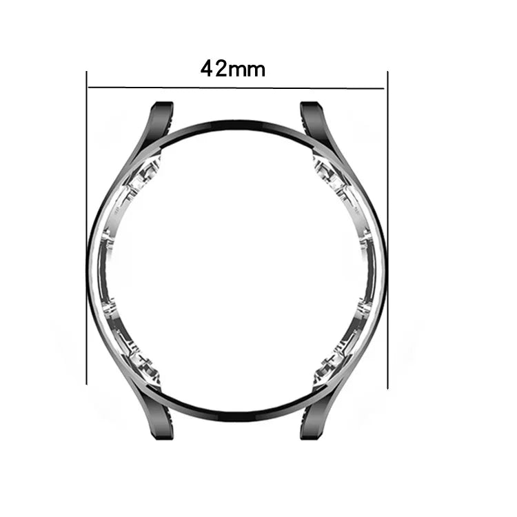 電鍍鏤空半包 TPU 保護殼，適用於 Samsung Galaxy Watch4 Classic 42mm，適用於 Samsung Galaxy Watch4 Classic 46mm