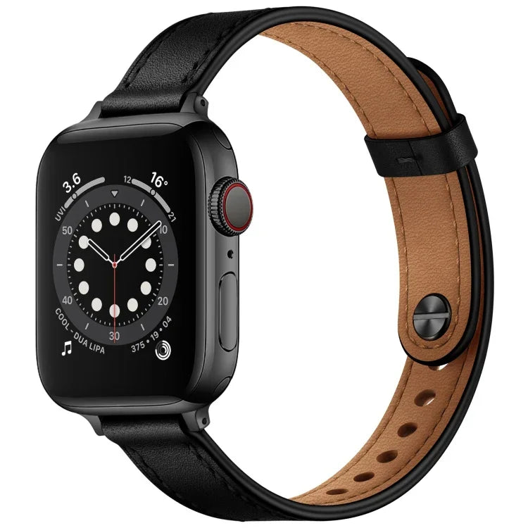 14mm 情侶風格皮革替換錶帶，適用於 Apple Watch 系列，7 41mm / 6 & SE & 5 & 4 40mm / 3 & 2 & 1 38mm，7 45mm / 6 & SE & 5 & 4 44mm / 3 & 2 & 1 42mm